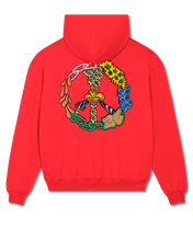 Load image into Gallery viewer, PEACE HOODIE RED (OVERSIZED FIT)
